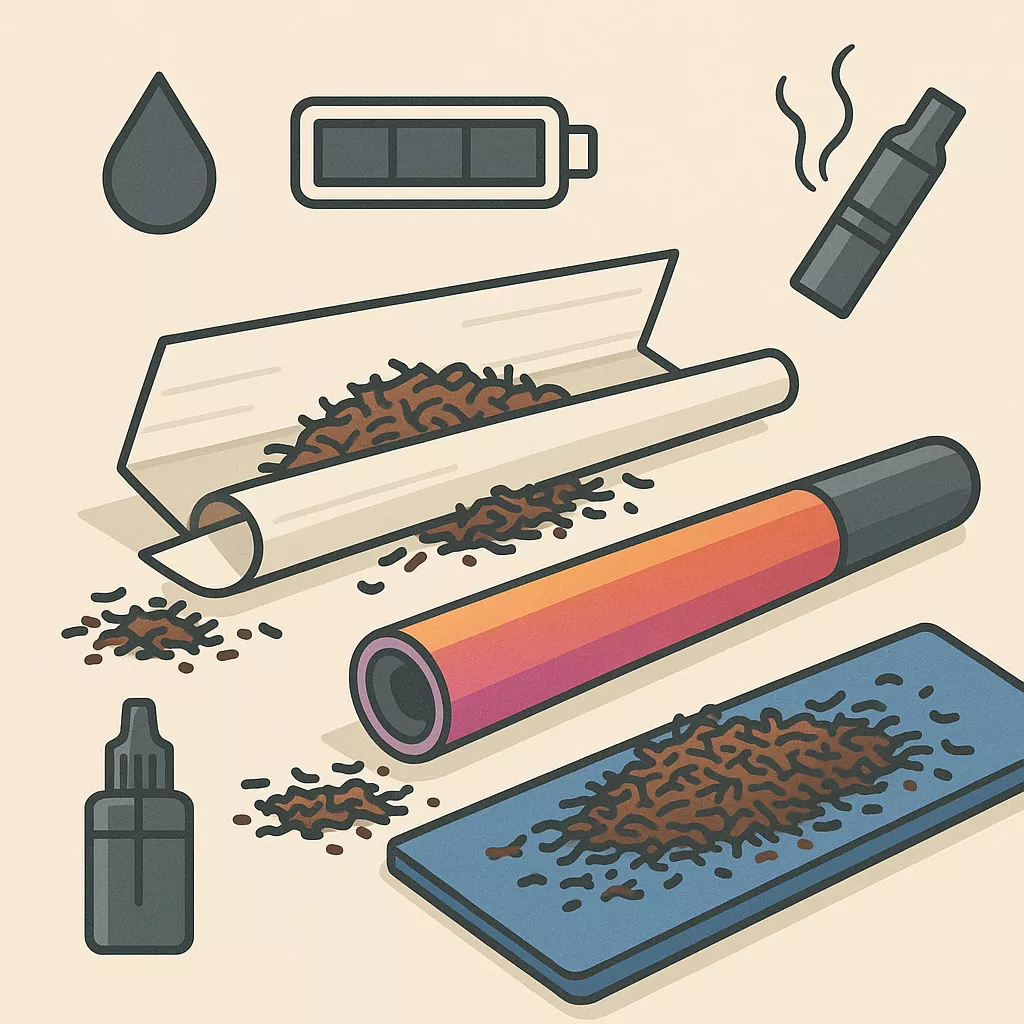 menggulung rokok elektronik